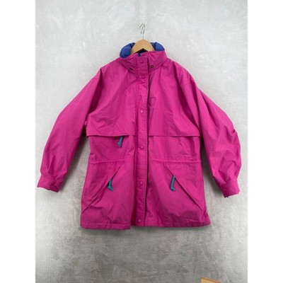 Eddie Bauer Parka Men XL Magenta Vintage 90s Gorpcore Mountain Jacket Mesh Lined