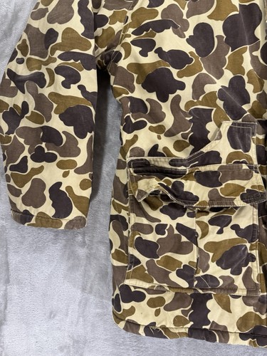 Avid Outdoor Parka Jacket Camo Canvas Extreme Weather Zip Off Hood Duck Ripped - Picture 6 of 24