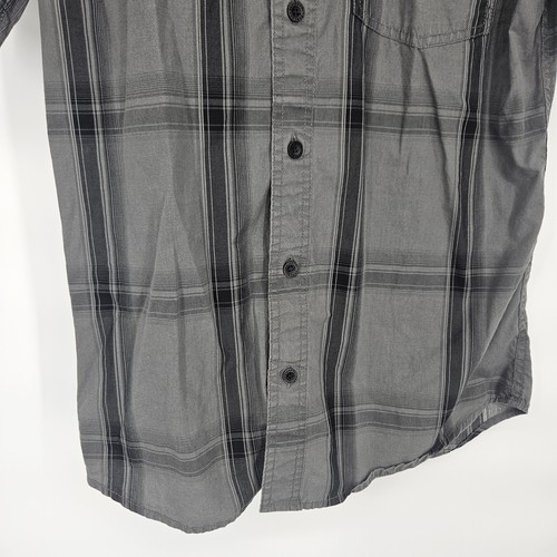 Harley-Davidson Shirt Mens Medium Plaid Motor Clothes Skull Patch Biker Western - Picture 6 of 15