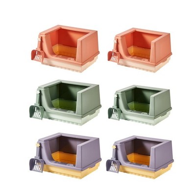 Katzenschale Toilette auslaufsicher halbgeschlossen poliert innen leicht zu reinigen für
