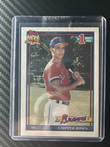 1991 Topps #333 Chipper Jones RC (Wax Stain Back)