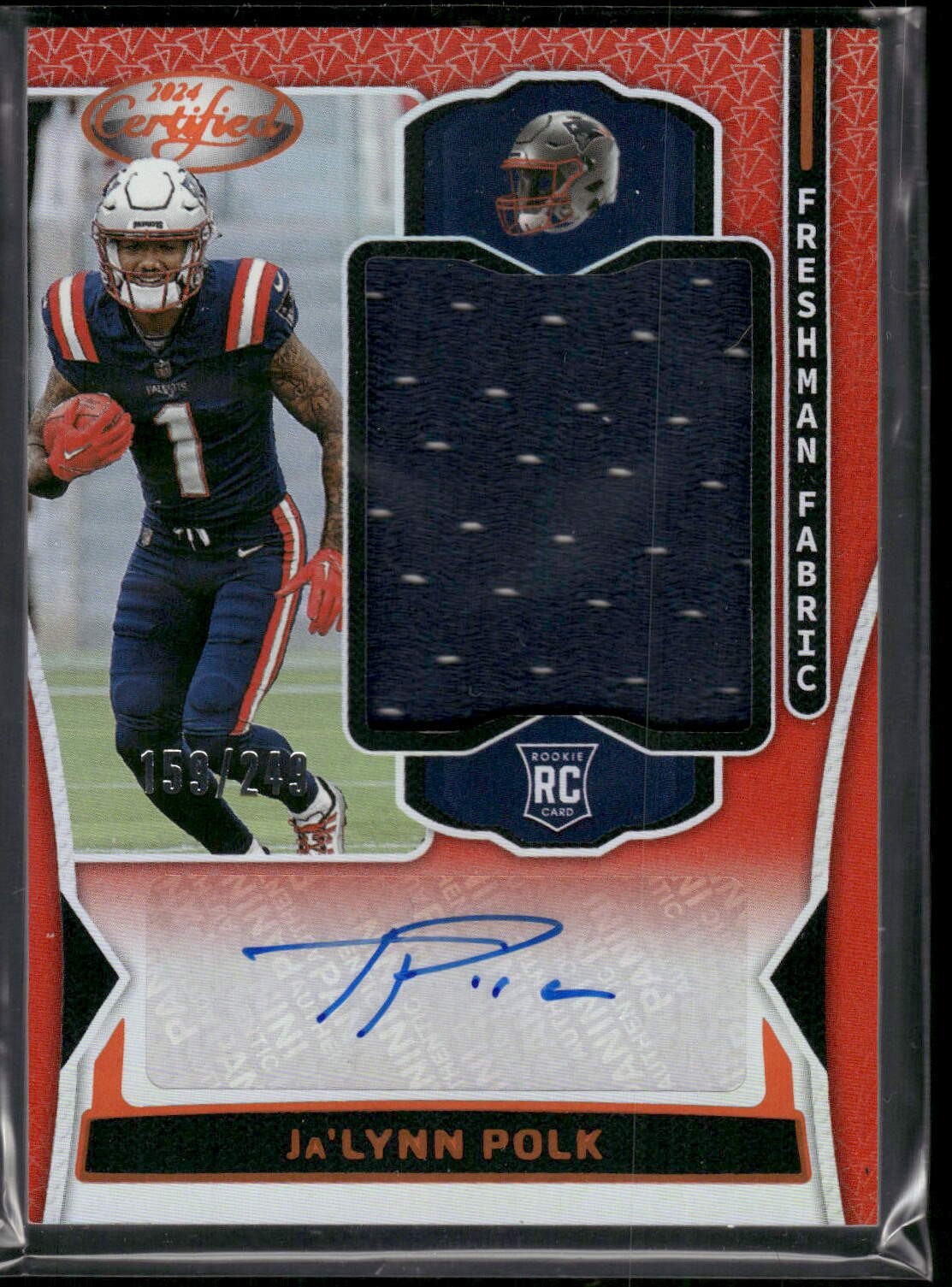 Ja'Lynn Polk Panini Certified Freshman Fabric Mirror Signatures #FMSJPK Orange