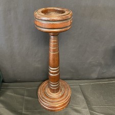 "Candelabro de madera único con soporte pedestal madera decoración del hogar 18,5"" de alto vintage"