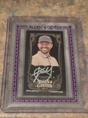 2024 Topps Allen & Ginter X Xander Schauffele Mini Framed Silver Auto #50/50