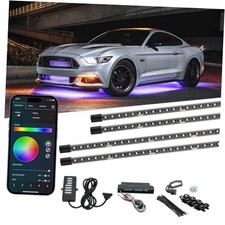 4pc Bluetooth Million Color LED Underbody Underglow Accent Neon Lighting Kit