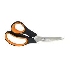 8 in Garden Pruning Shears, Stainless Steel Serrated Blade Softgrip Handle