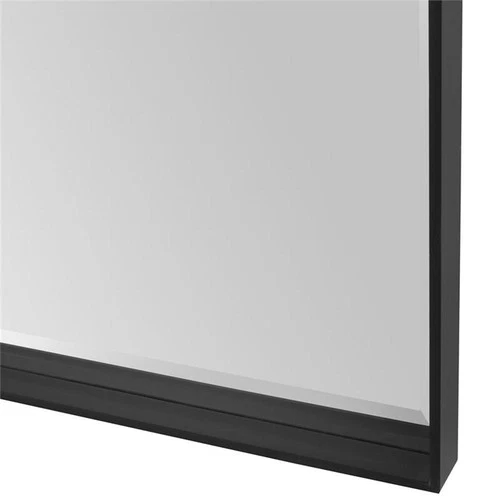 Uttermost Kahn Rectangular Oversized Iron Metal Mirror in Satin Black - Picture 5 of 7