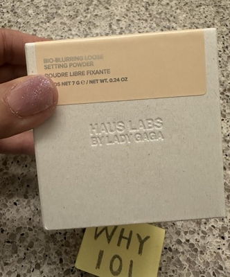 #ad HAUS Labs Bio Blurring Loose Setting Powder NEUTRAL PEACH .24oz 7g FULL SZ $38 $18.99