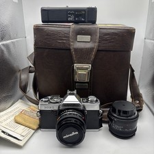 Minolta XG-1 35mm SLR Film Camera Minolta MD Rokkor-X 45mm f/2 Lens UNTESTED