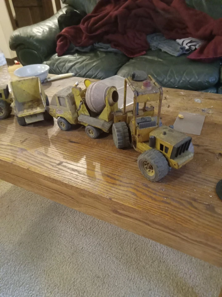 Tonka Toys 1960s Steel Cement Mixer Fork Lift Enloader Amd Dump Truck - Image 4 of 4