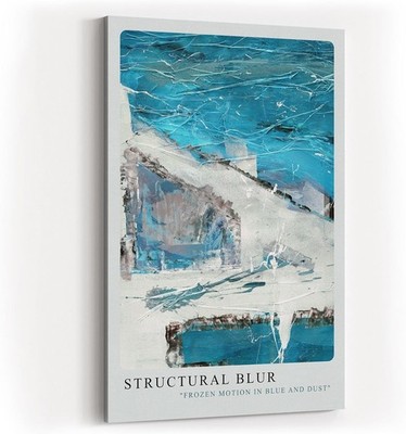 Sinus Art Paul Sinus Kunstdruck Structural Blur Blau Weiß Struktur Urban