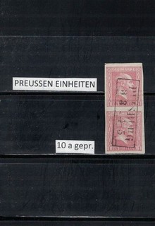 Preussen Einheiten MiNr. 10 a senkrechtes Paar gepr. Wasels BPP