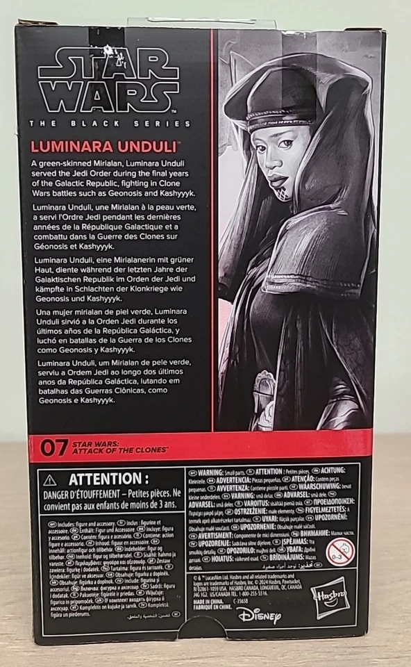 2 X Figuras de acción Star Wars The Black Series Luminara Unduli y Asajj Foto 3 de 4