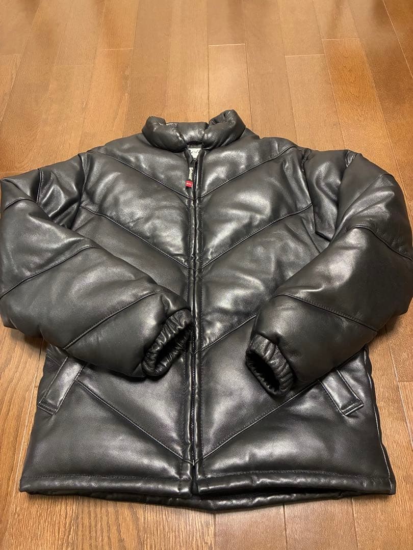 Schott Lamb Leather Bias quilting Down Jacket Blouson… - Gem
