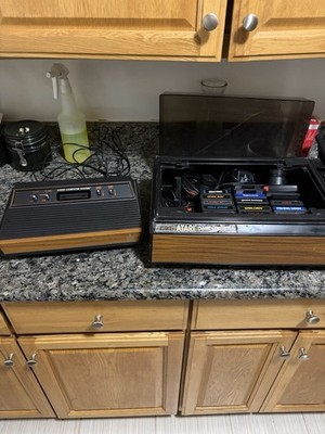 TESTED Working Atari 2600 Woodgrain Bundle 4-Switch Console And Accessories