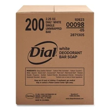 Dial 98 2.5 oz. Unwrapped Antibac Deo Bar Soap - lean Fresh (200/Carton) New