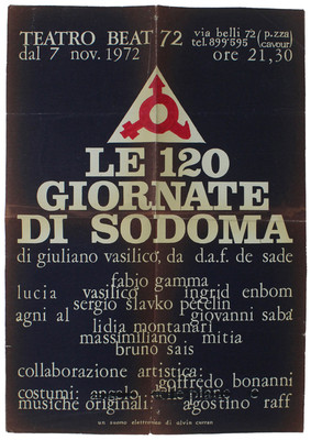 DIE 120 TAGE DES SODOMS von Giuliano Vasilicò, von D.A.F. von Sade (Plakat Gold
