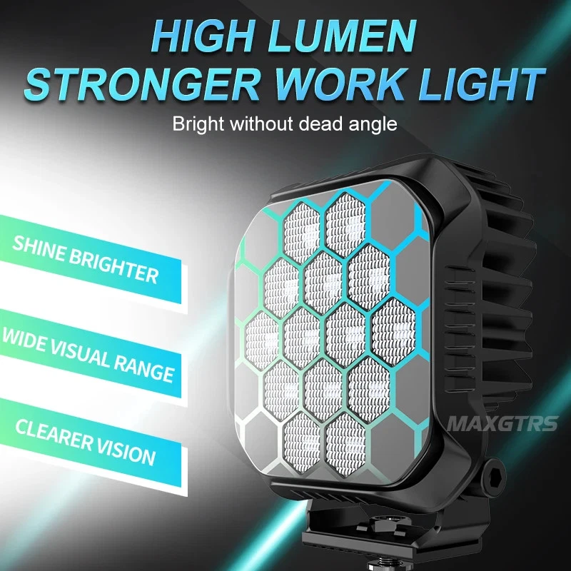 Led Work Light 81W Light Bar 12V 24V Mini Spotlight Headlamp For Car Offroad - Image 4 of 4