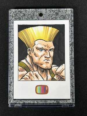 2024 SMC Street Fighter 2 GUILE Artist Proof Sketch Card 1/1 - Art By Peejay C.