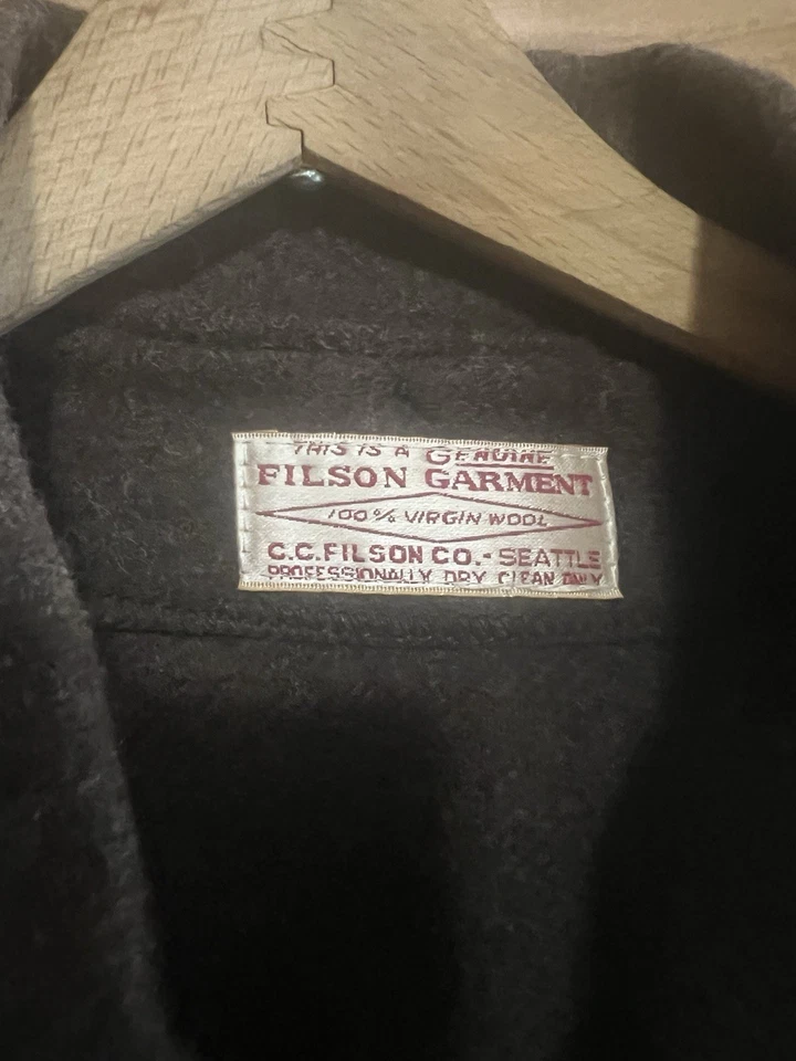 Vintage, Filson 100% Virgin Wool, Men's Vest, size 44-46, Brown - Image 3 of 4