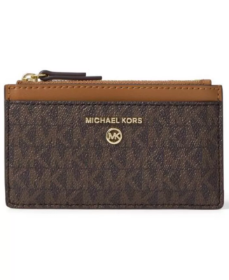 キーケース Michael Kors JET SET CHARM KEY CASE Michael Kors Jet set Charm Small Brown MK Signature Slim