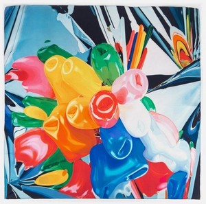 Details About Jeff Koons Tulips 1995 98 Artists 100 Silk Twill Scarf Made In France New