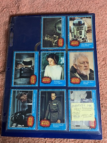 1977 Star Wars Series 1 Complete Set NM Plus Grade 6 Luke Plus Stickers - Picture 4 of 17