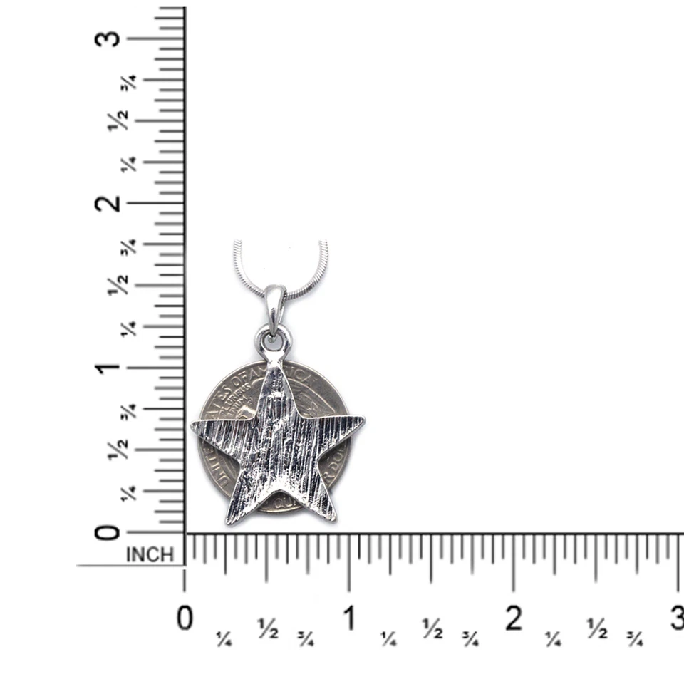 Collar Colgante Estrella Color Dos Tonos Cristal Aurora Boreal Transparente Brillante Joyería Foto 2 de 2