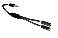 Dinic Audioadapter 3,5Mm Klinke St. Auf 2X Bu., 0,2M Monaco Range, Schwarz