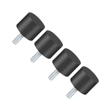 4Pcs Rubber Studs M6 Thread 25 x 20mm Cylindrical Vibration Isolator Mounts