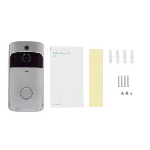 Wireless Security Smart WiFi Doorbell Intercom Video Camera Door Bell V5 Silver - Picture 5 of 6
