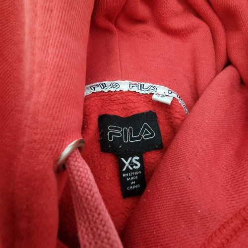 Fila Jumper mens XSMALL red Long Sleeve Pullover hoodie fleece Size XS - Picture 4 of 12