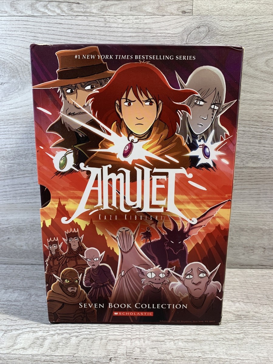 Amulet Box Set: Books #1-7 by Kazu Kibuishi (2016, Trade Paperback
