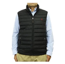 Polo Ralph Lauren Packable Puffer Down Vest Jacket - Black (Red) -