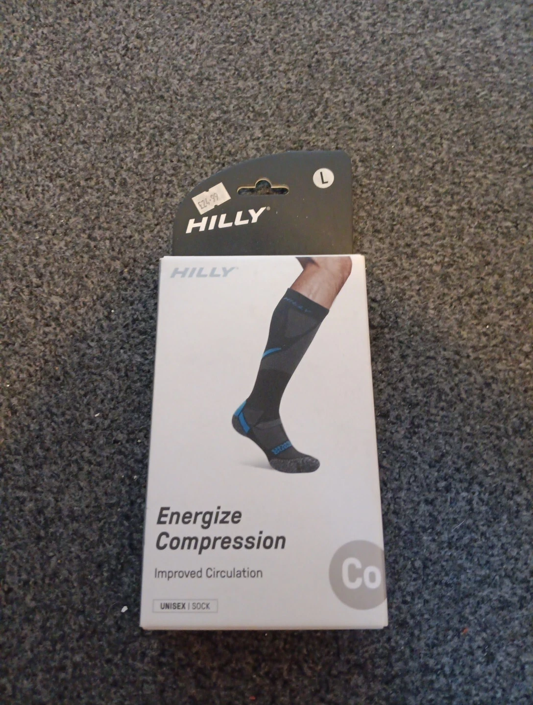 ?Chaussettes cheville unisexe Hilly Supreme gris CS1732 neuves avec étiquettes taille grand/9 11,5?