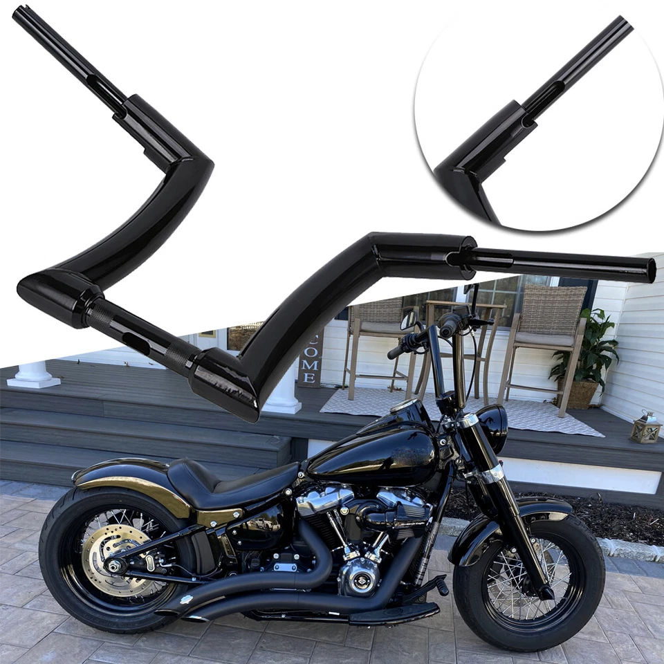 Manillar de barra de suspensión de 12" de elevación de 2"" para Harley Breakout Road King Softail FLS nuevo Foto 3 de 4