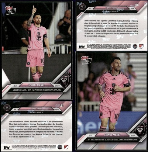 (2) 2024 MLS Topps Now Lionel Messi Inter Miami CF #31 & #46 SP 🔥