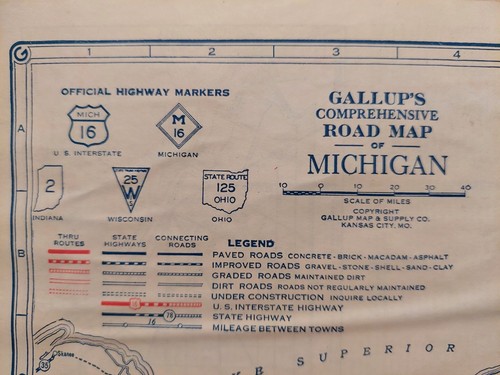 Gallups Highway Atlas Map Of The United States Midwest Territory Vintage 1928 - Picture 11 of 24