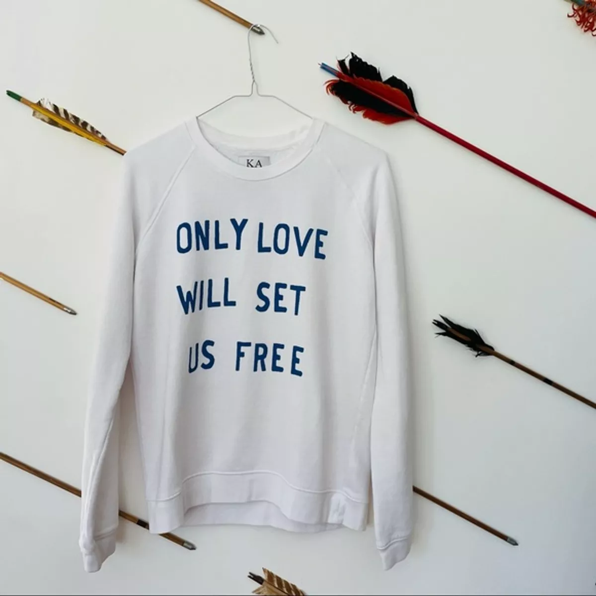 Zoe Karssen Only Love Will Set Us Free Sweatshirt Sz Small