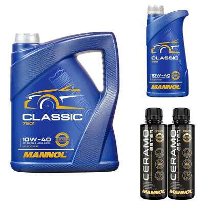 6L MANNOL Motoröl CLASSIC 10W-40 Inkl. 2x Additive Ceramo Ester 9829