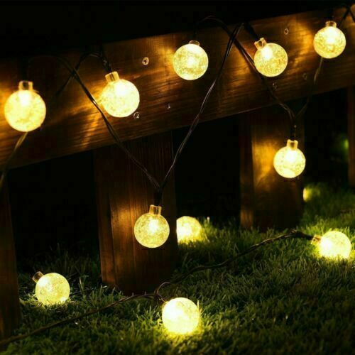 Solar Accionado Retro Bola de Cristal Bombilla Juego Luces Jardín Exterior Fairy - Imagen 5 de 18