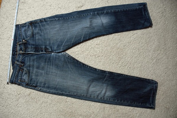 Levis 501 Button Fly Original Fit Jeans Distressed Größe 32x28