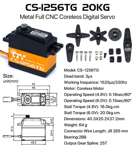 MY RC Coreless Digital Servo 10/12/20/25KG High Torque Gear For 1/8 1/10 RC Car - Picture 3 of 26