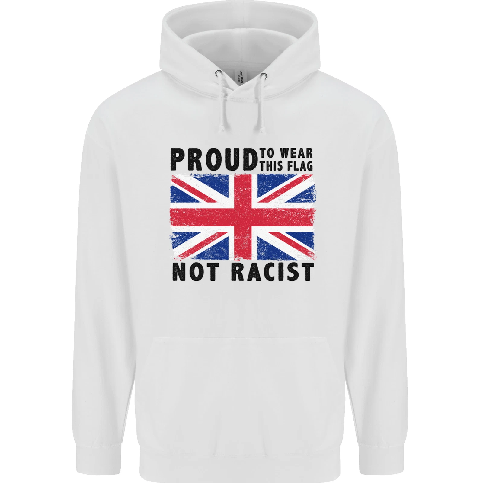 Proud to Wear Flag Not Racist Union Jack Childrens Kids Hoodie