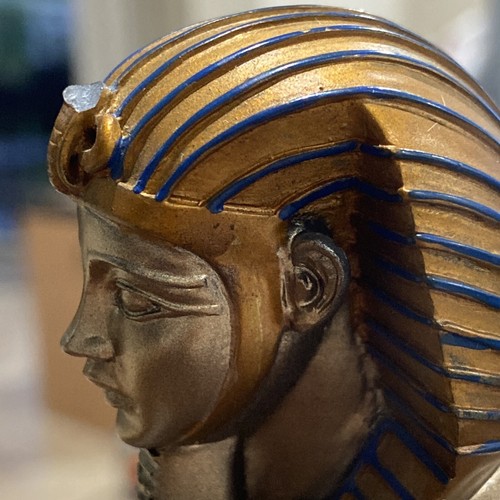 Única Esfinge Egipcia Antigua de Giza Hecha a Mano Y Pintada En Egipto - Imagen 7 de 10