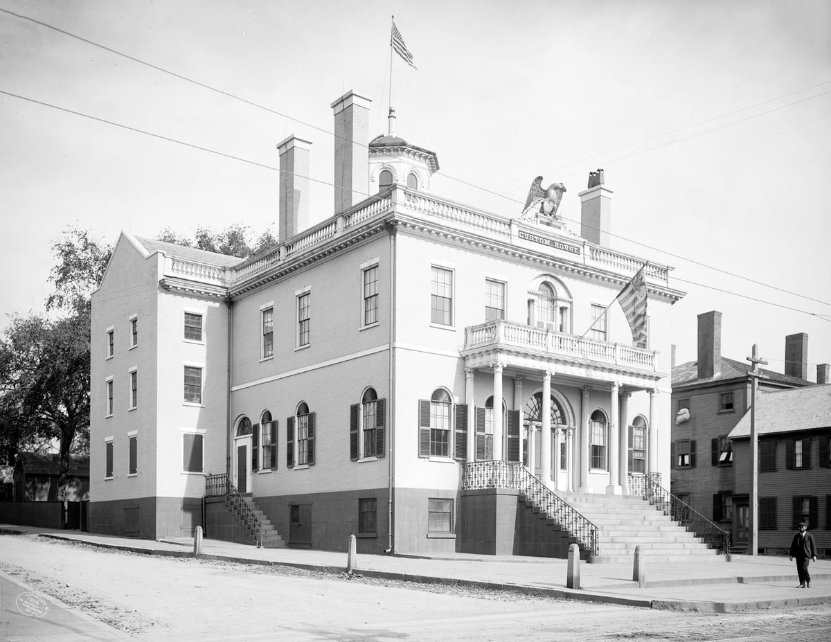 1906 Custom House, Salem, Massachusetts Vintage Photograph
