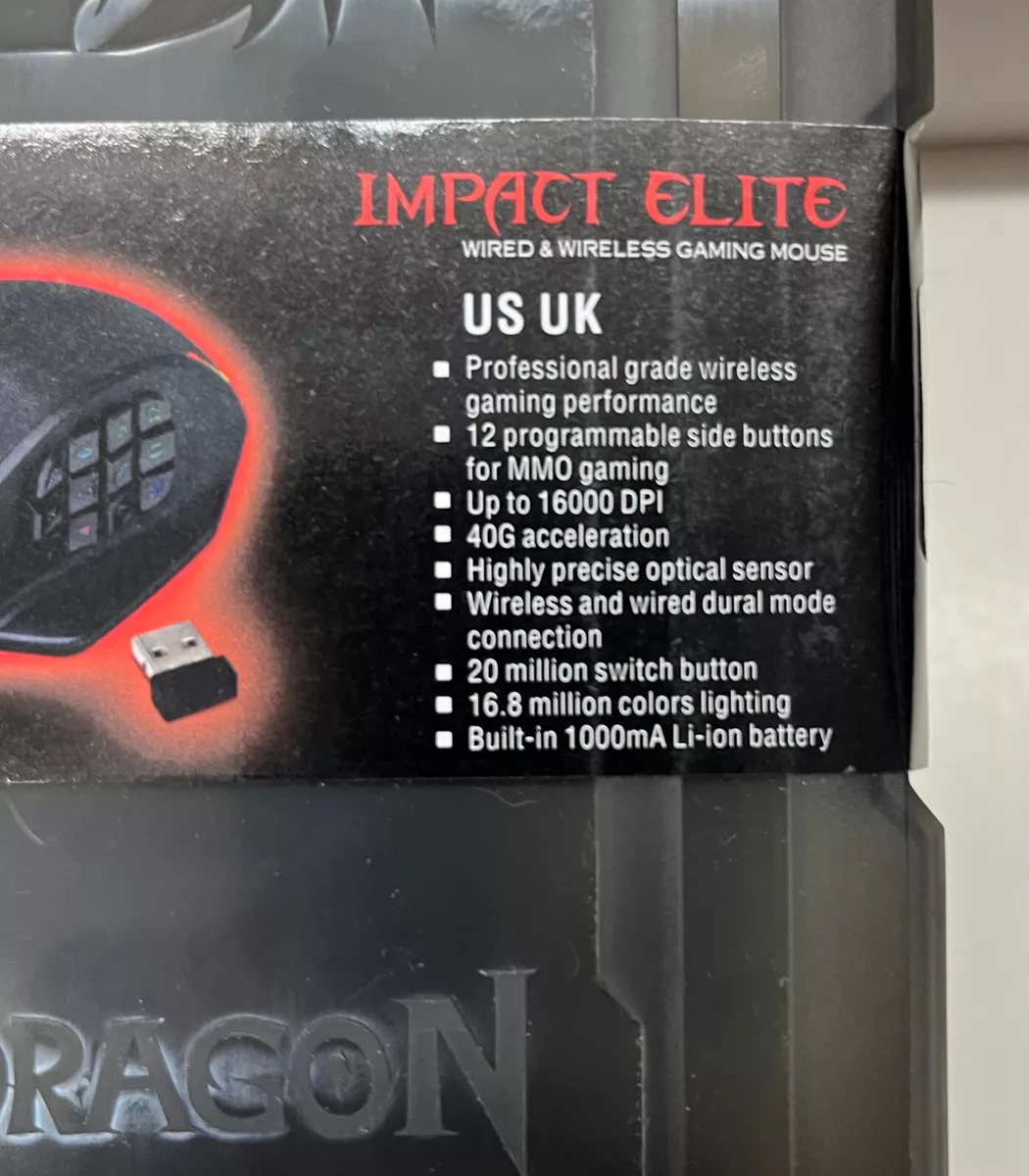 Redragon M913 Impact Elite Wireless Gaming Mouse, 16000 DPI Wired