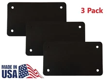 4"x7" Blank Black Motorcycle License Plate for Custom Vinyl Designs and Business