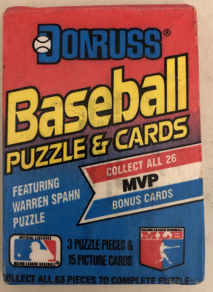 Tarjeta de béisbol Donruss 1989 paquete de cera Pat Borders Blue Jays que se muestra en la parte inferior trasera Foto 2 de 2