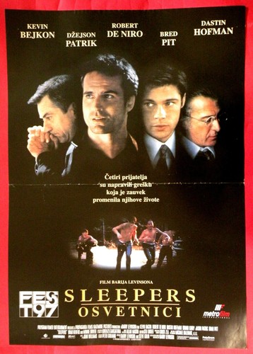 SLEEPERS 1996 DE NIRO BRED PITT KEVIN BACON DASTIN HOFMAN SERBIAN MOVIE POSTER